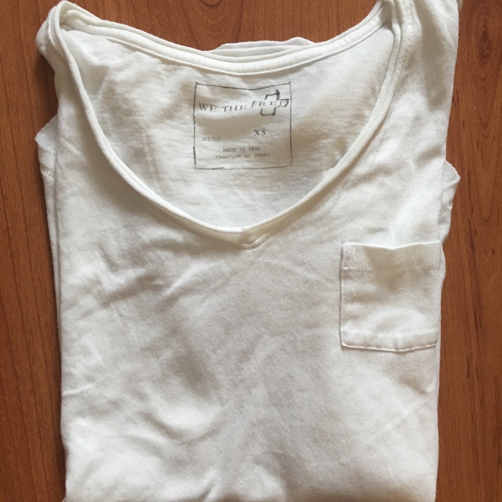 Free People NWOT small white  short sleeve tshirt